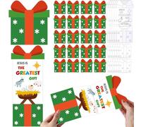 Colarr 30 Pcs Christmas Nativity Coloring Craft Color Your Own Gift Cards Jesus Is the Greatest Gift Coloring Postcard Make Your Own Jesus Birth Scene DIY Craft for Sunday School Xmas Holiday Supplies