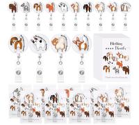 Colarr 40 Pcs Vet Receptionist W ifts Funny Dog Badge Reels Bulk Retractable ID Name Clip Holder with Alligator Clip Vet Tech Thank You Gift for Veterinary Nurse Doctor Assistant Dog Groomer
