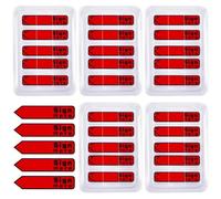 Colarr 500 Pcs Sign Here Sticky Tabs Sign Here Flags, Red