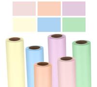 Colarr 6 Pack Bulletin Board Paper Roll Large Colored Craft Paper Fade Resistant Paper Bulk 18 Inches x 50 Feet Construction Paper Roll for Drawing Painting Classroom Decor(Light Color)