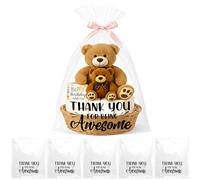 Colarr 6 Pcs Thank You for Being Awesome Extra Large Cellophane Gift Bags Clear Cellophane Wrap Gift Bags 40x50 Inch for Fruit Basket Wrap Employee Teacher Coworker Volunteer