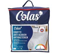 Colas Normand, Quilt Anti Mite and Antibacterial, Temperate, 140 x 200 cm Microfibre, Soft and Comfortable, Washable, White 53130251