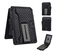 Colawind Wallet for Men, RFID Blocking Smart Pop Up Card Wallet with ID Window, Front Pocket Mens Wallet with Money, ClipLeather Wallet with Pop Up Card Holder 9-13 Cards