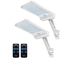COLBOR Solar Lights Outdoor, Solar 56 LED Security Lights with Motion Sensor 3 Modes Solar Wall Light with Remote Control IP65 Waterproof for Garage Yard Patio(White), Outdoor-Solar-Light-LED-Wall