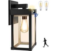 COLBOR Solar Wall Lantern Light, Solar Security Lights Outdoor Motion Sensor with Bulb Dusk Till Dawn Outdoor Light 3 Modes IP65 Waterproof for Garden Porch Yard, Solar-Wand-Lantern-Light-Outdoor