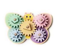 Colby & Co Busy Butterfly Toy | Wooden Toys for 1 Year Old Boys & Girls | Educational Spinning Gear Puzzle Toy