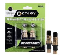 Colby Valve Permanent Valve Stem Replacement Kit | Heavy Duty Metal Emergency Valve Stems for Tubeless Tires | Quick Install from Outside of The Wheel | Made in USA from Quality 360 Brass Components