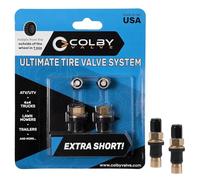 Colby Valve Ultimate Permanent Tire Valve Stem Replacement System | Short Valve Stem | No Tire Removal | Brass Tire Valve Stem Cap for Truck, SUV, ATV, UTV