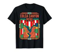 Colca Canyon Peru Flag Vintage Travel Art T-Shirt