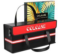 COLCASE Lipo Safe Bag Fireproof Explosionproof Ebike Battery Storage Bag and Lipo Battery Charging Bag with Combination Lock Silicone Coated Fireproof Bag (20 x 5.5 x 9 in)