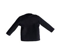 Colcolo 1/12 Scale Long Sleeve Shirts Pullover, Fashion Casual Outfit Costume Miniature T Shirts for 6'' Figures Body, black