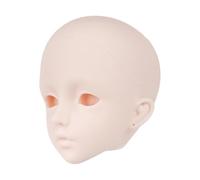 Colcolo 1/3 BJD Doll Head Toy Dolls DIY White Skin Photography Practice Makeup Display Unpainted 3D Bald for 24 inch Height No Makeup