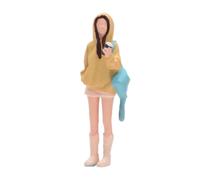 Colcolo 1:64 Girl Model Mini Figurine Collectible Role Play Tiny People Model Realistic for Train Layout Micro Landscape Fairy Garden
