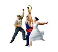 Colcolo 1/64 Scale Figures People Painted Worker Peasant Alliance Miniatures Figurines for Dioramas Architectural DIY Projects Layout