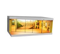 Colcolo 1/64 Scale Model Car Display Case Miniature Scenery City Street Diorama Micro Landscape Decor Scenario Dustproof Display Box
