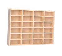 Colcolo 1/64 Scale Toy Car Display Case, Wooden Wall Mounted Display Cabinet, Home Decor Wood Showcase Modern Organizer Shelves 24 Grids for Collectibles, Toys, Model Car, and Ornaments, 39x28x5cm