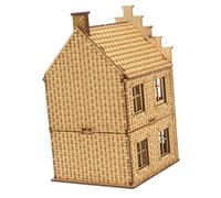 Colcolo 1/72 European Building Model Kit Architecture Model, DIY Decor, Collection Easy Assembly Hobby Toy, Miniature Wooden House, Style A