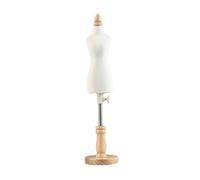 Colcolo 1 Mini Dress Form Mannequin Torso, Adjustable Female Sewing Manikin with sturdy Wood foundation Surface, 26cm Pinnable Display Model for Design, Teaching & Showcase,