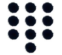 Colcolo 10 Pieces Microphone Furry Windscreen Furry Wind Covers Reduce Wind Noise Lapel Microphone Windscreen for Interview Outdoor, Black