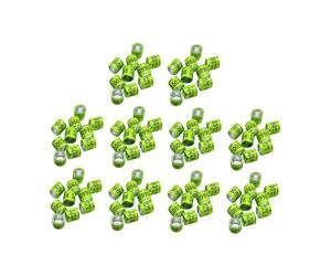 Colcolo 100 Pieces Pigeon Leg Rings Dove Leg Rings Poultry Supplies Reusable Identifying Bands Tags for Quail Chicks Canary Poultry, light Green