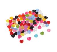 Colcolo 100pcs Colorful Mini Resin Button for DIY Sewing Scrapbooking 5-6mm - Mixed, Heart, 5-6mm