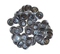 Colcolo 100Pcs Cymbals 1.46 inch Tambourine Ching Rings Tambourine Supplies Black Hihat Drum Kit Accessories for Adults Kids Parties