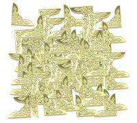 Colcolo 100x Book Corner Protectors Albums Corner Decor DIY Supplies Protective Scrapbook Corner Folders Bags Corner Guard for Menu, Gold