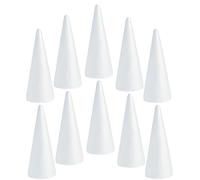 Colcolo 10Pcs Craft Foam Cones Christmas Tree Foam Disc Foam Tree Cones Handmade Polystyrene Foam Cones Decors for Holiday Crafting Modeling DIY Arts Christmas Wedding Decoration, 7cmx3.6cm