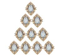 Colcolo 10pcs Rhinestone Cabochon Sewing Crystal Button for DIY Wedding Decor, Clear, 30x25mm