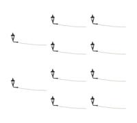 Colcolo 10x Miniature Wall Mounted Lamps LED Wall Lights Lifelike Warm Ambient Light Model Accessories for DIY Projects Fairy Garden, 100