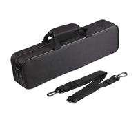 Colcolo 16 Hole Flute Case Gig Bag Instrument Multifunctional Lightweight Exterior Pocket Portable with Handle Oxford Cloth Black