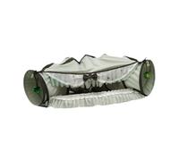 Colcolo 2 in 1 Cat Tunnel Bed Interactive Playing Hut Cave Hideout Cats Tunnel Tubes Toys for Kitten Indoor Cats Rabbit Bunny Ferrets, Green