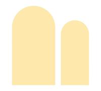 Colcolo 2 Pieces Arch Backdrop Covers Arch Stand Cover Photo Background Elegant Round Top Photography Props for Banquet Decoration, Yellow