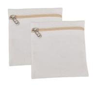 Colcolo 2 Pieces Sew in Pocket with Zipper Travel Security Pocket Easy Installation Invisible Wallet for Sweatshirts Jackets, White