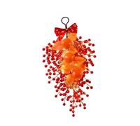 Colcolo 2026 Chinese New Year Wreath Wall Hanging Garland Traditional Stylish Spring Festival Hanging Ornament with Light for Wedding, Style B