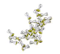 Colcolo 25Pcs Brass Dumbbell Shaped Eyes Fly ing Beads Fly Tying Streamers Beads 4.0mm 4.8mm, 4.8mm