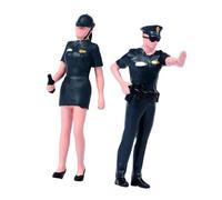 Colcolo 2Pcs 1/64 Police Miniature Figures Mini People Figurines Collections Ornaments Tiny Diorama Accessories Dollhouse Accessories