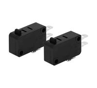 Colcolo 2Pcs kW7-0 Micro Switch 3 Pins Snap Action Button Limit Switch for Microwave Oven Door Electric Cooker Black