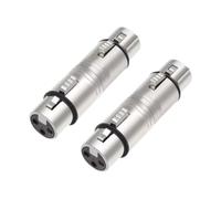 Colcolo 2x XLR Adapters Microphone Line Adapters Compact Microphone Converters XLR Female to Female 3 Pin for Speech Singing Podcasts