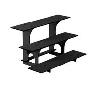 Colcolo 3 Tier Retail Table Display Corner Stand with Shelves,Candle Soap Stand,Wood for Products for Retail Tabletop Craft Shows, Straight black