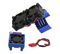 Colcolo 3340 RC Cooling Fan Double Fans High Performance Direct Replaces Heatsink Motor Fan for 2WD/4WD -3S, Blue