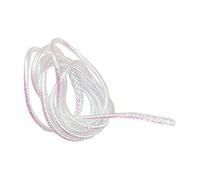 Colcolo 4 Meters Fly Tying Materials 2/4/6mm Round Holographic Cord Outdoor Braided White Pearlescent DIY Tool Fishing Braid Mylar Tube, 4mm