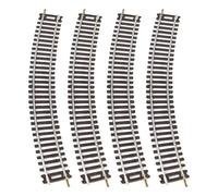 Colcolo 4 Pieces HO Scale Railroad Track Toy Train Parts Realistic Gift DIY Scene Model Train Track for 1:87 Toy Birthdays Classroom, 25cmx2.8cm