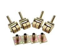Colcolo 4 Pieces Piano Wheels Replacement for Upright Pianos Easy Installation Hardware Parts Antique Heavy Duty Brass Casters, Style B