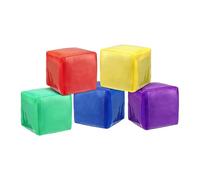 Colcolo 5 Pieces Dice with Pockets Differentiated Instruction Cubes Soft Props for Classroom DIY Picture Blocks for Learning Stacking