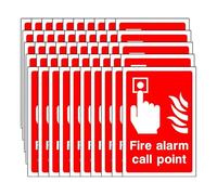 Colcolo 50 Pieces Fire Alarm Call Point Sign Stickers High Visibility Helpful Reminder Notification Tips for Restaurant Hotel