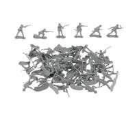 Colcolo 50Pcs 1/35 Scale Models Miniature Figurines Sandbox Kids Educational Tool Diorama Layout for Modeling Enthusiast Gift, Gray