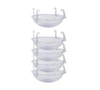 Colcolo 5x Clear Plant Saucers with Hook Outdoor for Water Drainage Heavy Duty Clear Hanging Basket Drip Pans Garden Hanging Saucer