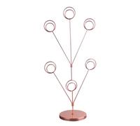 Colcolo 6 Branch Family Tree Picture Frame Holder Photo Tree Holder Clip for Food Labels Birthday Graduation Reserved Signs Photos, Rose Golden