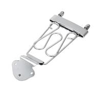 Colcolo 6 String Tailpiece Guitar Bridge Fixed Harp Bridge String Adjustable Professional Replacement Electric Guitar Pull Plate, Silver